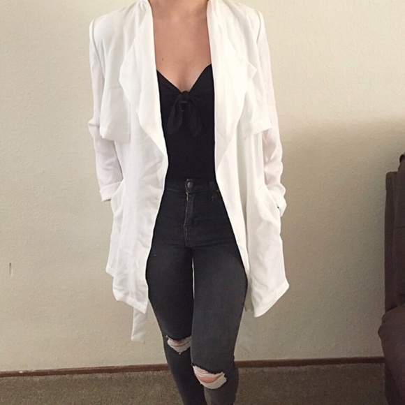 Jackets & Blazers - White Duster Jacket